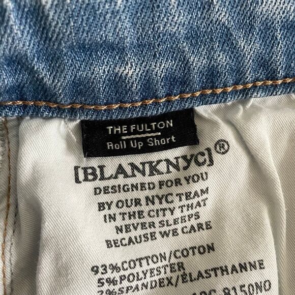 NWT Blank NYC The Fulton Roll Up Short Jean Shorts - Size: 28 - Picture 4 of 6